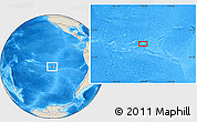 Shaded Relief Location Map of the area around 25° 2' 21" S, 118° 4' 29" W
