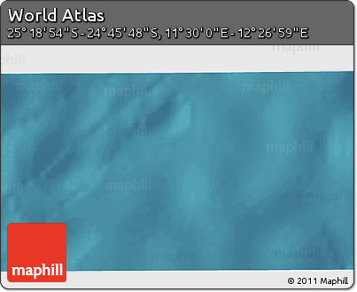 Satellite 3D Map of the Area around 25° 2' 21" S, 11° 58' 29" E