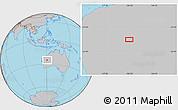 Gray Location Map of the area around 25° 2' 21" S, 120° 46' 30" E