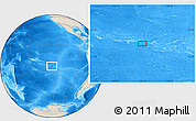 Shaded Relief Location Map of the area around 25° 2' 21" S, 123° 10' 30" W