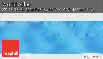 Shaded Relief Panoramic Map of the Area around 25° 2' 21" S, 123° 10' 30" W