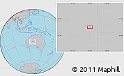 Gray Location Map of the area around 25° 2' 21" S, 127° 34' 30" E