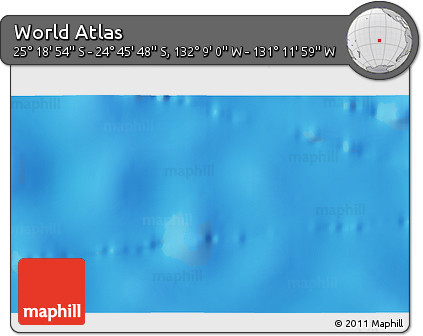 Physical 3D Map of the Area around 25° 2' 21" S, 131° 40' 30" W
