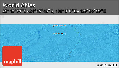 Political Panoramic Map of the Area around 25° 2' 21" S, 139° 28' 29" E
