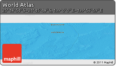 Political Panoramic Map of the Area around 25° 2' 21" S, 139° 28' 29" E