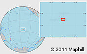 Gray Location Map of the area around 25° 2' 21" S, 140° 10' 30" W