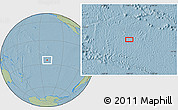 Savanna Style Location Map of the area around 25° 2' 21" S, 140° 10' 30" W, hill shading