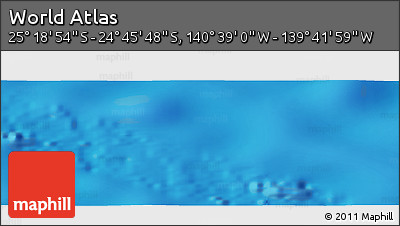 Physical Panoramic Map of the Area around 25° 2' 21" S, 140° 10' 30" W