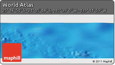 Physical Panoramic Map of the Area around 25° 2' 21" S, 140° 10' 30" W