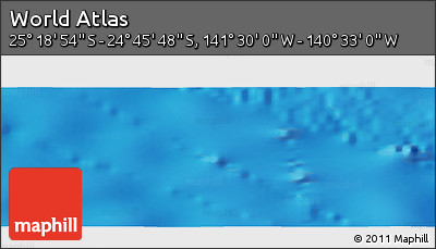 Physical Panoramic Map of the Area around 25° 2' 21" S, 141° 1' 30" W