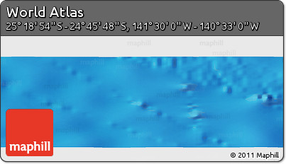 Physical Panoramic Map of the Area around 25° 2' 21" S, 141° 1' 30" W