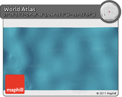 Satellite 3D Map of the Area around 25° 2' 21" S, 144° 25' 30" W