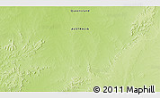 Physical 3D Map of the area around 25° 2' 21" S, 145° 25' 30" E