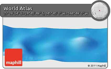 Physical Panoramic Map of the Area around 25° 2' 21" S, 145° 16' 30" W