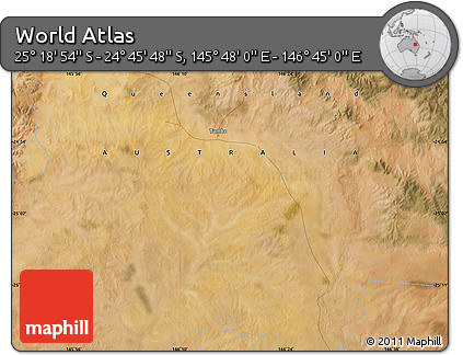 Satellite Map of the Area around 25° 2' 21" S, 146° 16' 30" E