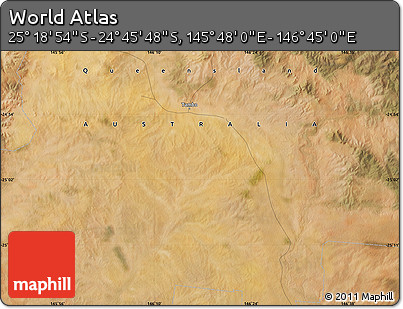 Satellite Map of the Area around 25° 2' 21" S, 146° 16' 30" E