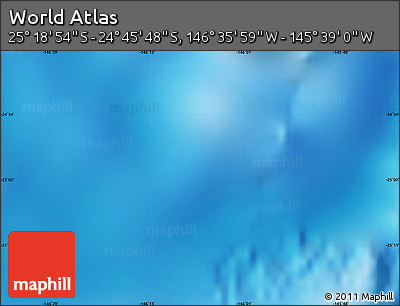 Physical Map of the Area around 25° 2' 21" S, 146° 7' 30" W