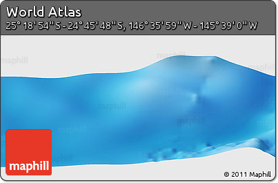 Physical Panoramic Map of the Area around 25° 2' 21" S, 146° 7' 30" W