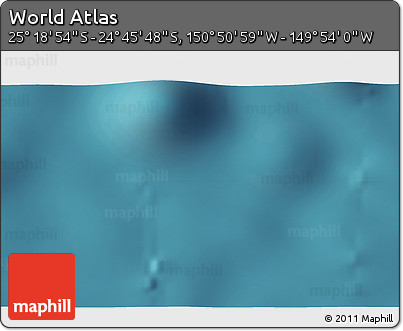 Satellite 3D Map of the Area around 25° 2' 21" S, 150° 22' 30" W