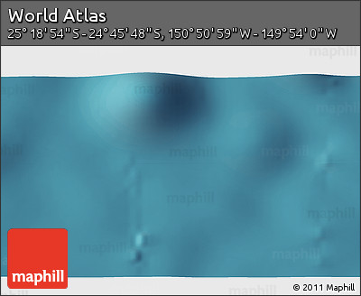 Satellite 3D Map of the Area around 25° 2' 21" S, 150° 22' 30" W