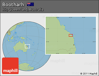 Savanna Style Location Map of Bootharh