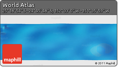 Shaded Relief Panoramic Map of the Area around 25° 2' 21" S, 152° 4' 29" W
