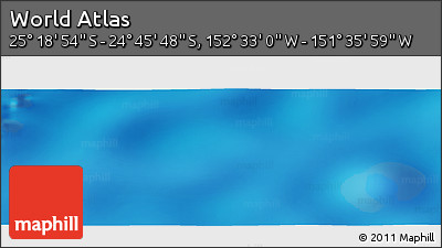 Shaded Relief Panoramic Map of the Area around 25° 2' 21" S, 152° 4' 29" W