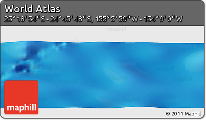 Physical Panoramic Map of the Area around 25° 2' 21" S, 154° 37' 30" W
