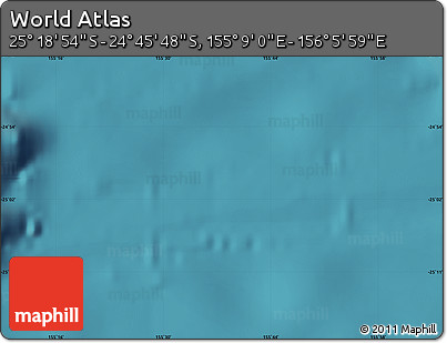 Satellite Map of the Area around 25° 2' 21" S, 155° 37' 30" E