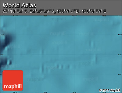 Satellite Map of the Area around 25° 2' 21" S, 155° 37' 30" E