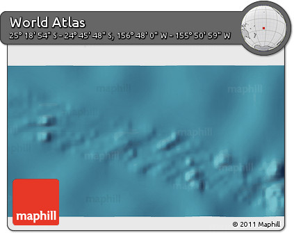 Satellite 3D Map of the Area around 25° 2' 21" S, 156° 19' 29" W