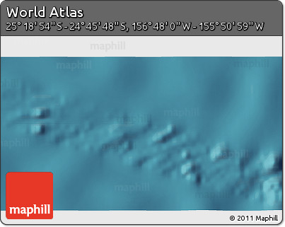 Satellite 3D Map of the Area around 25° 2' 21" S, 156° 19' 29" W
