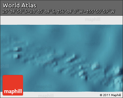 Satellite 3D Map of the Area around 25° 2' 21" S, 156° 19' 29" W