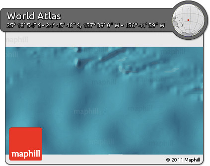 Satellite 3D Map of the Area around 25° 2' 21" S, 157° 10' 30" W