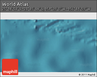 Satellite 3D Map of the Area around 25° 2' 21" S, 157° 10' 30" W