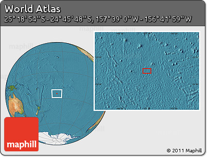 Satellite Location Map of the Area around 25° 2' 21" S, 157° 10' 30" W