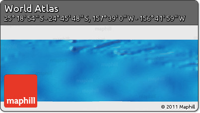 Physical Panoramic Map of the Area around 25° 2' 21" S, 157° 10' 30" W