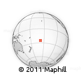 Outline Map of the Area around 25° 2' 21" S, 158° 1' 30" W, rectangular outline
