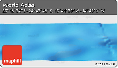 Shaded Relief Panoramic Map of the Area around 25°&nbsp;2'&nbsp;21"&nbsp;S,&nbsp;15°&nbsp;13'&nbsp;29"&nbsp;W
