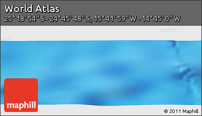 Shaded Relief Panoramic Map of the Area around 25°&nbsp;2'&nbsp;21"&nbsp;S,&nbsp;15°&nbsp;13'&nbsp;29"&nbsp;W