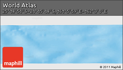 Physical Panoramic Map of the Area around 25° 2' 21" S, 161° 34' 29" E