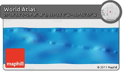 Physical Panoramic Map of the Area around 25° 2' 21" S, 161° 25' 30" W