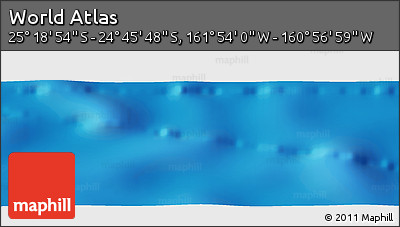 Physical Panoramic Map of the Area around 25° 2' 21" S, 161° 25' 30" W