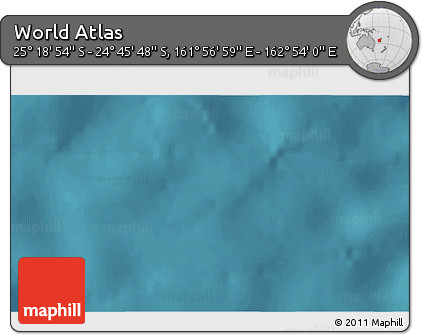 Satellite 3D Map of the Area around 25° 2' 21" S, 162° 25' 30" E