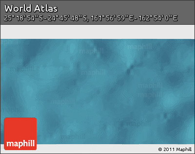 Satellite 3D Map of the Area around 25° 2' 21" S, 162° 25' 30" E