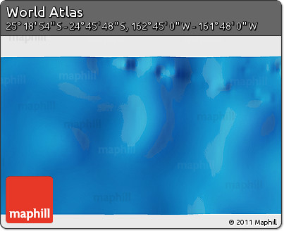 Physical 3D Map of the Area around 25° 2' 21" S, 162° 16' 30" W