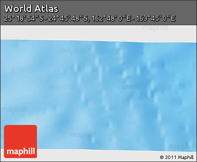 Shaded Relief 3D Map of the Area around 25° 2' 21" S, 163° 16' 30" E