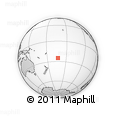 Outline Map of the Area around 25° 2' 21" S, 163° 7' 30" W, rectangular outline