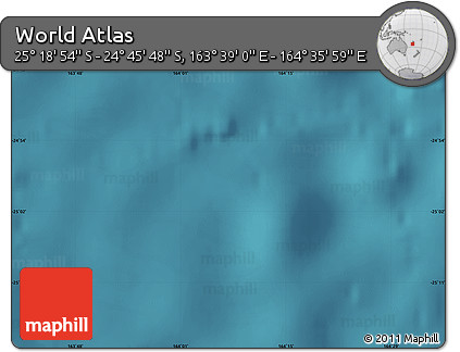 Satellite Map of the Area around 25° 2' 21" S, 164° 7' 30" E