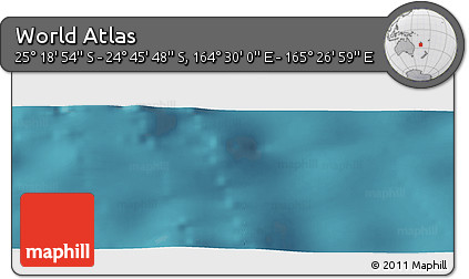 Satellite Panoramic Map of the Area around 25° 2' 21" S, 164° 58' 29" E